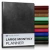 Gallery Leather Large Monthly Planner 2026–2027, Acadia Black view 1