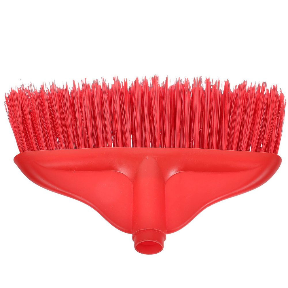 RhineCart Basics Red Plastic Replacement Broom Head for Household Brooms with Ergonomic Handle and Easy Storage