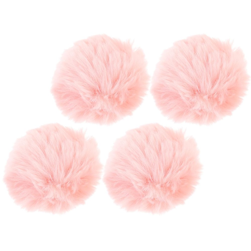 LALADEFIEE Removable Pompon Brooches - 4 Pack