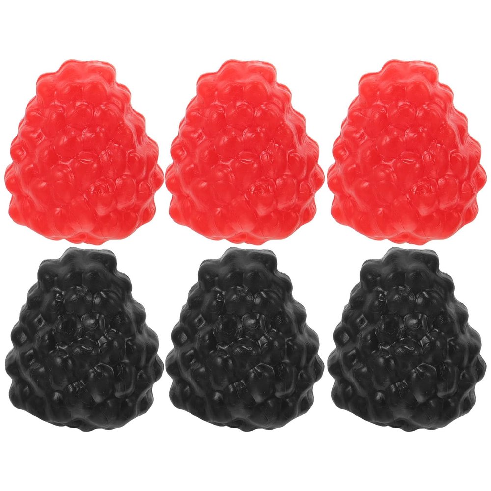 HEANUJJ Realistic Artificial Raspberries - 6 Pack
