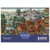 Illustrations of Medieval Villages Puzzle for Adults, 70 x 50 cm, 1,000 Pieces view 2