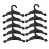 KOCKSHION 10-Pack Black Claw-Shaped Plastic Hangers for Dog Clothes view 1