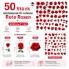 Ovanda 50 Transparent Rose Stickers for Weddings view 2