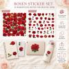 Ovanda 50 Transparent Rose Stickers for Weddings view 3