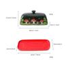 CHENGAIJIAN Ceramic Butter Dish with Lid, Green view 2