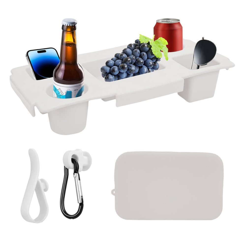 Beach Bag Tray with EVA Drink Holder and Phone Stand