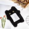 NICENEEDED Black Cartoon Plush Photo Card Holder Keychain view 4