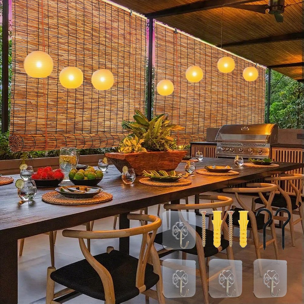 Bamboo Roller Shades for Windows