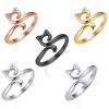 Adjustable Cat Design Crochet Ring Set - 5 Pieces view 1