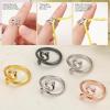 Adjustable Cat Design Crochet Ring Set - 5 Pieces view 4