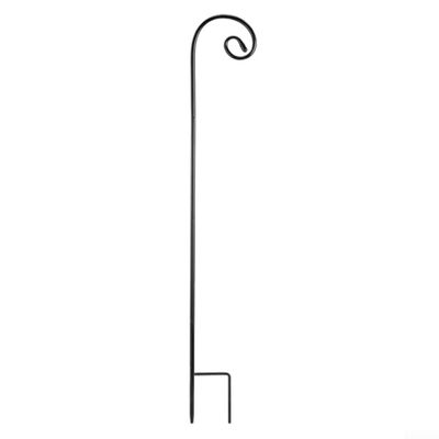 Set of 6 Sturdy Shepherd's Hooks for Hanging Baskets, Bird Feeders, and Lanterns