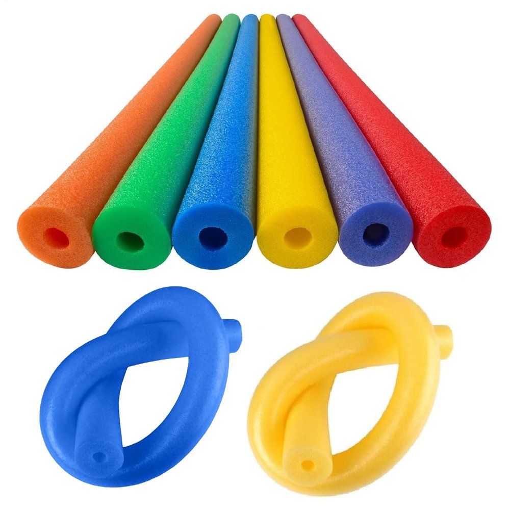 2/4/6-Pack Hollow Foam Pool Noodles, 120 x 6 cm
