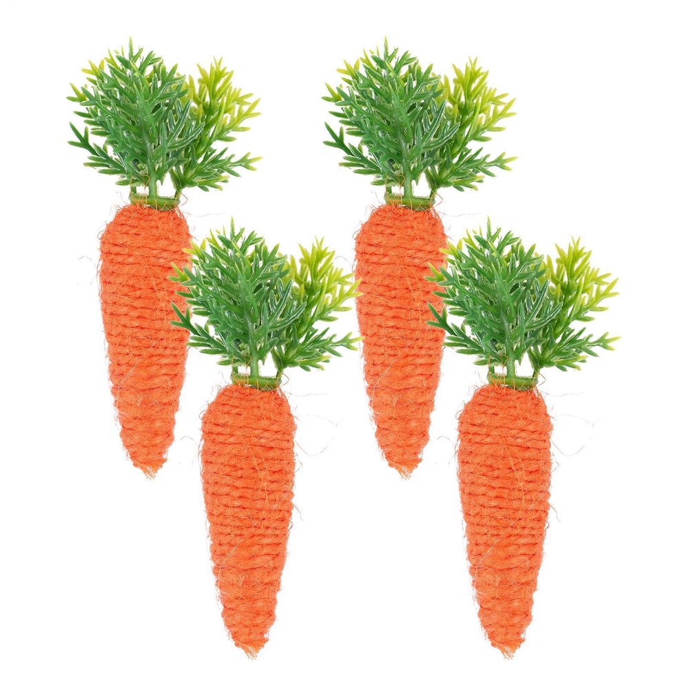 Miniature Easter Carrot Ornaments - 4 Pack