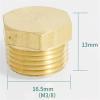 BYLSAGWHT Brass Hex End Cap Pipe Plumbing Fitting, 1/8"–2", 3/8" BSP Male, for Water, Gas and Oil view 2