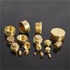 BYLSAGWHT Brass Hex End Cap Pipe Plumbing Fitting, 1/8"–2", 3/8" BSP Male, for Water, Gas and Oil view 3