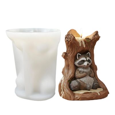3.7-Inch Tree Stump Silicone Candle Mold