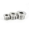 LLBOGRGGN 1pc Metric Male-Thread 304 Stainless Steel Hex-Socket End-Cap Flange, Inner-Hex Oil/Water Pipe Fitting (BSP 1.2) view 3