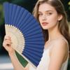 Takingup Marine Blue Vintage Hand Fan view 2