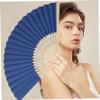 Takingup Marine Blue Vintage Hand Fan view 4
