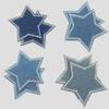 AIRTILY 5-Piece Star Square Denim Stickers view 1