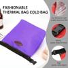 Insulated Lunch Bag, Waterproof, Leakproof Small Cooler with Buckle Closure and Handle for School Picnic, Purple view 3