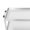 Czyurachel 3-Tier Workshop Cart, Stainless Steel Tool Trolley with Wheels (2 Locking), Silver, 66 x 35 x 71 cm view 3