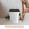 HANABASS Built-In Trash Can Lid, Stainless Steel, Swing Flap, for Kitchen and Bathroom view 3