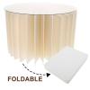 KHBUAB Round Cardboard Cylinder Display Stand, Foldable Pedestal for Weddings and Garden Parties, 19 cm Tall, 1 Pc. view 3