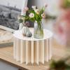 KHBUAB Round Cardboard Cylinder Display Stand, Foldable Pedestal for Weddings and Garden Parties, 19 cm Tall, 1 Pc. view 4