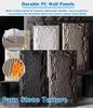 Modern 3D Stone-Look Wall Panels for Indoor and Outdoor Use, Lightweight PU Wall Cladding, 6-Piece Set, White view 2