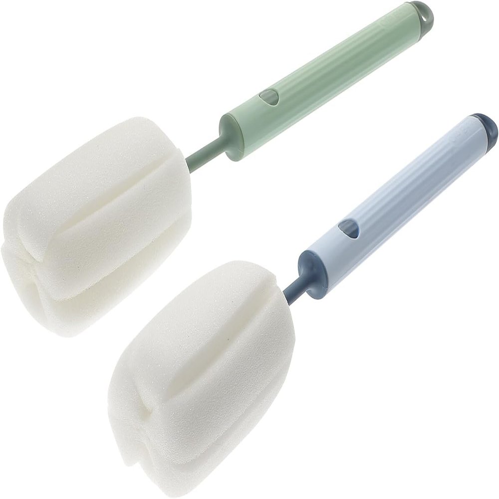 2-Piece Sponge Bottle Brush Set with Long Handle