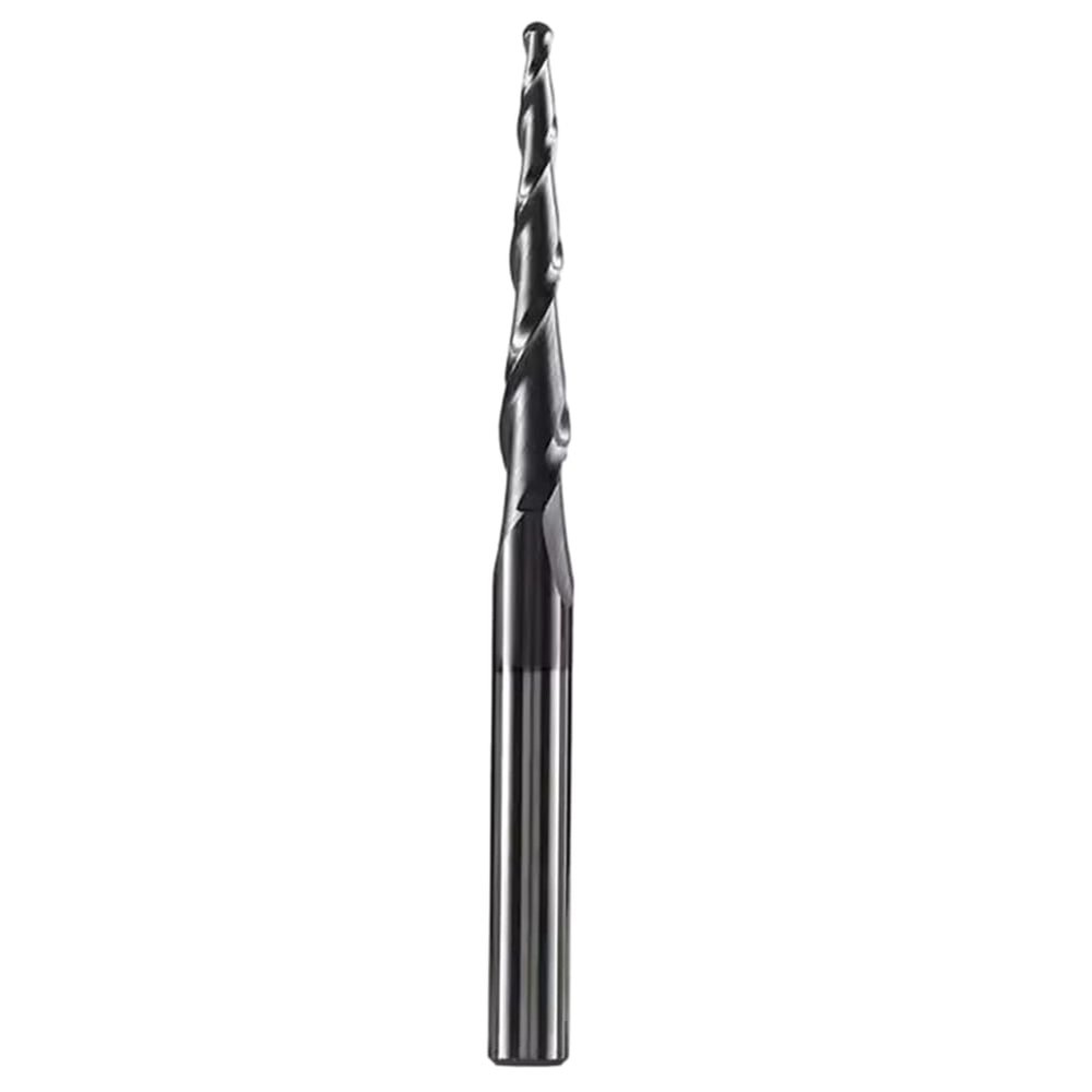 Onchdbfhuu Carbide Tapered Ball Nose End Mill, R1.5, 8 mm Shank
