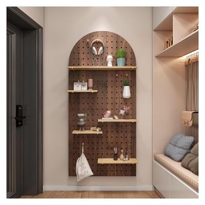 Wood Pegboard Set for Wall-Mounted Storage and Display