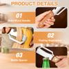 AUAUY 2-in-1 Multifunctional Vegetable Peeler with Wooden Handle view 3