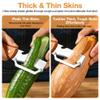 AUAUY 2-in-1 Multifunctional Vegetable Peeler with Wooden Handle view 4
