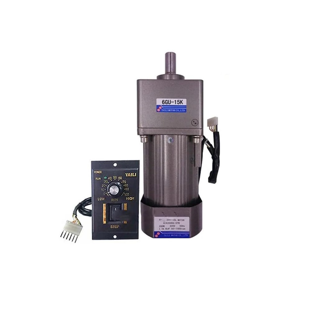ZXAOMMBEA 6IK200RGU-CF 200 W AC Gear Motor, Adjustable Speed, Reversible, High + Speed Control (78 RPM (18K))