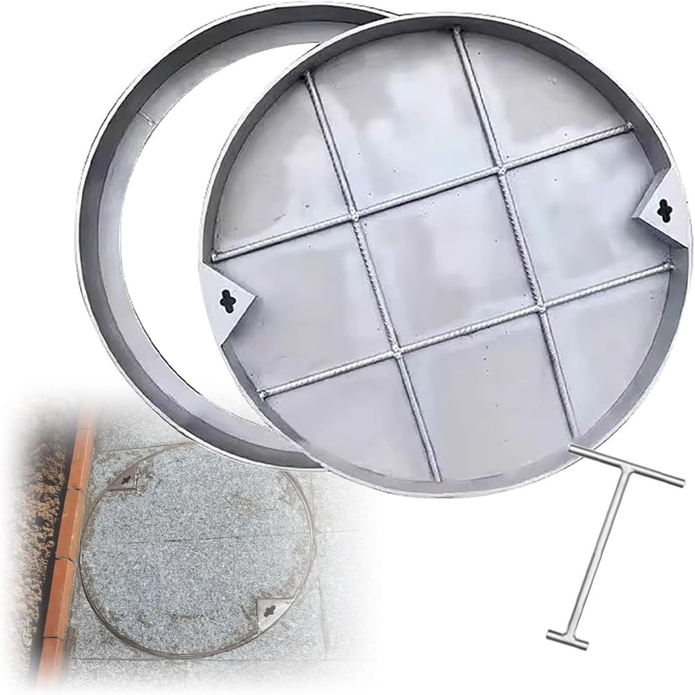 Stainless Steel In-Ground Drain Cover for Outdoor Areas