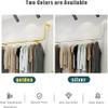 Wall-Mounted Clothing Rack with Metal Rod view 2