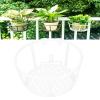 MIMEITOPA Iron Hanging Basket Planter Holder, White view 4