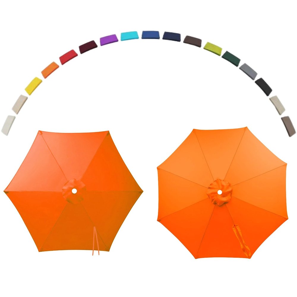 Replacement Canopy for Cantilever Umbrella, 2.0–4.0 m, UV30+, Waterproof, Orange, 8 Ribs, 2.70 m