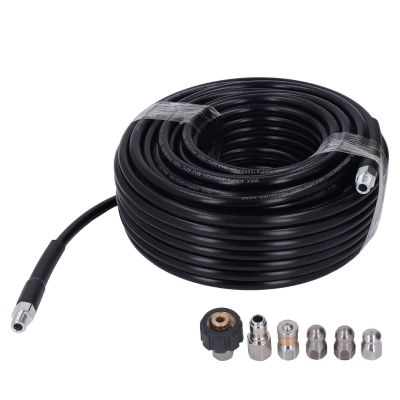 Premium Pressure Washer Sewer Jetting Kit, 100 ft Drain Cleaning Hose, 5,800 PSI, 1/4 in. NPT