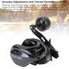 Eminchu Baitcasting Fishing Reel with T-Shaped Ceramic Line Guide, Long-Distance Casting Design, High-Strength Brass Gear and Extended Alloy Metal Handle with Spherical Knob view 3