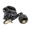 Eminchu Baitcasting Fishing Reel with T-Shaped Ceramic Line Guide, Long-Distance Casting Design, High-Strength Brass Gear and Extended Alloy Metal Handle with Spherical Knob view 4