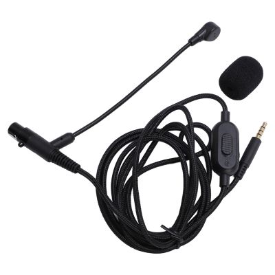 ZDETGU 3-Pin XLR to 3.5 mm Headphone Cable with Boom Microphone for Q701, K712, and K702 Headphones, Studio-Quality Cable for Clear Audio, Streaming, and Professional Use