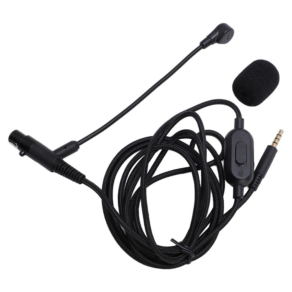 ZDETGU 3-Pin XLR to 3.5 mm Headphone Cable with Boom Microphone for Q701, K712, and K702 Headphones, Studio-Quality Cable for Clear Audio, Streaming, and Professional Use