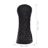 PU Leather Golf Wood Headcover with Skull Pattern, Waterproof Plush-Lined Club Protection, Style 1 view 4