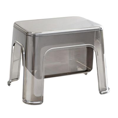 Portable Clear Shower Stool with Storage