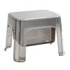 Portable Clear Shower Stool with Storage view 1