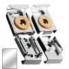 Stainless Steel Mirror Holders, 4 Wall Hooks view 1
