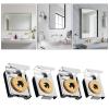Stainless Steel Mirror Holders, 4 Wall Hooks view 4